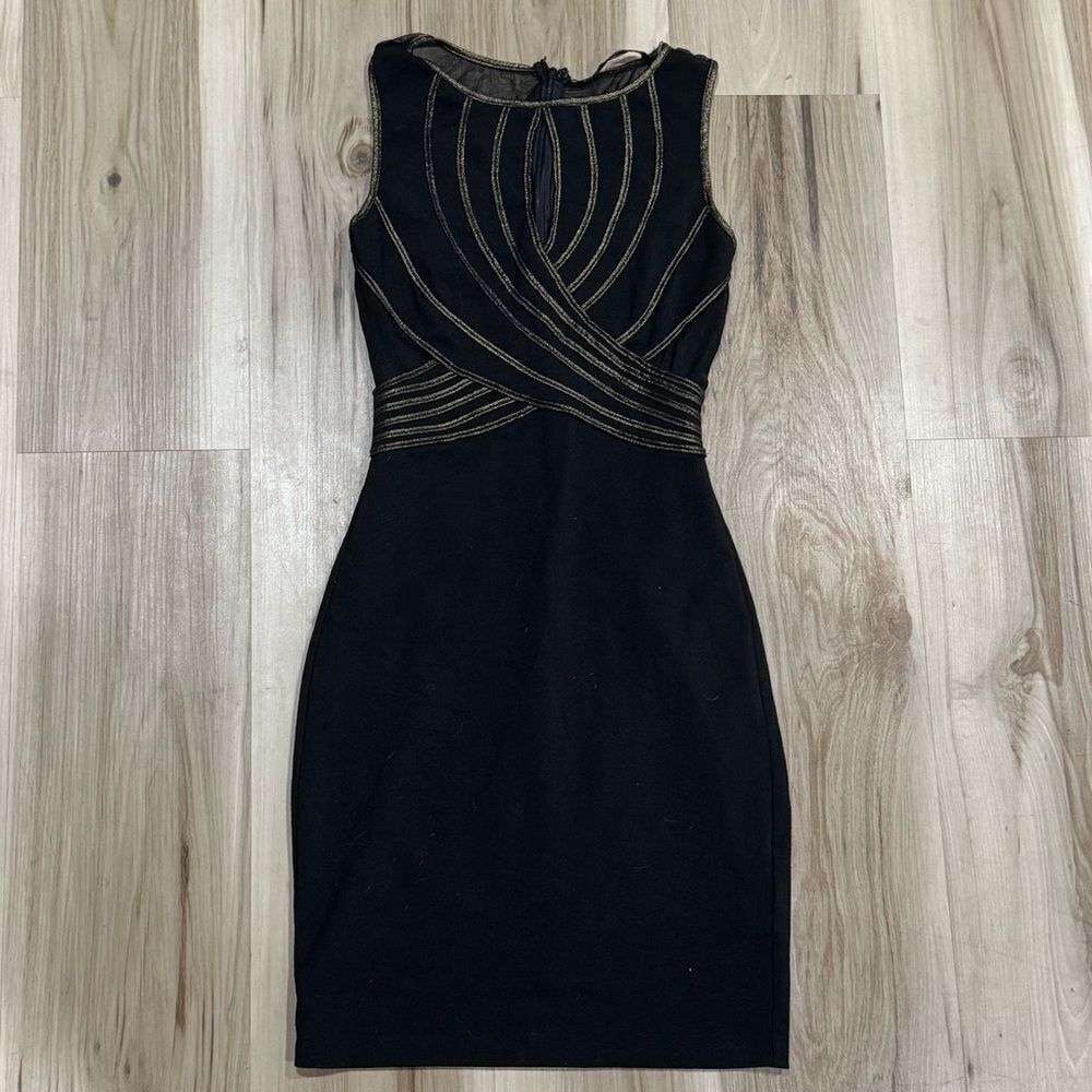 Ark & Co Black Gold Mini Dress Women’s Small